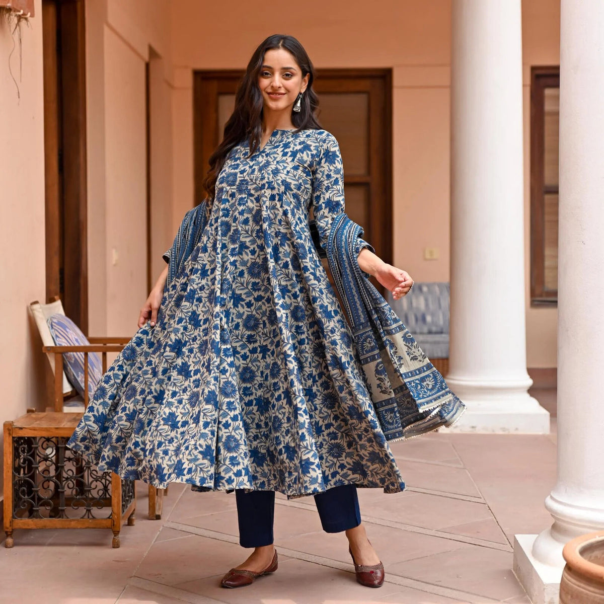 Dupatta Kurti Set