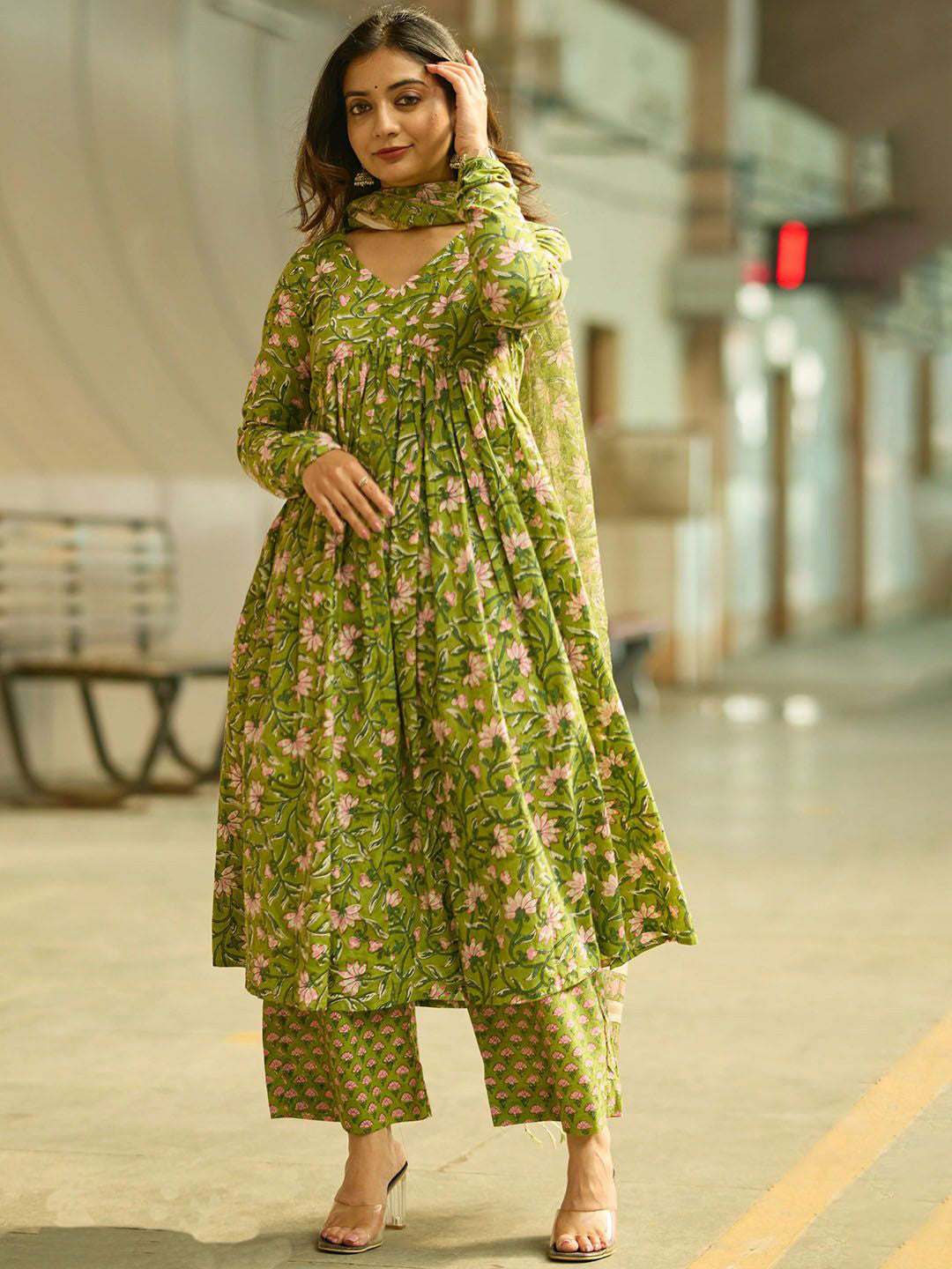 Dupatta Kurti Set