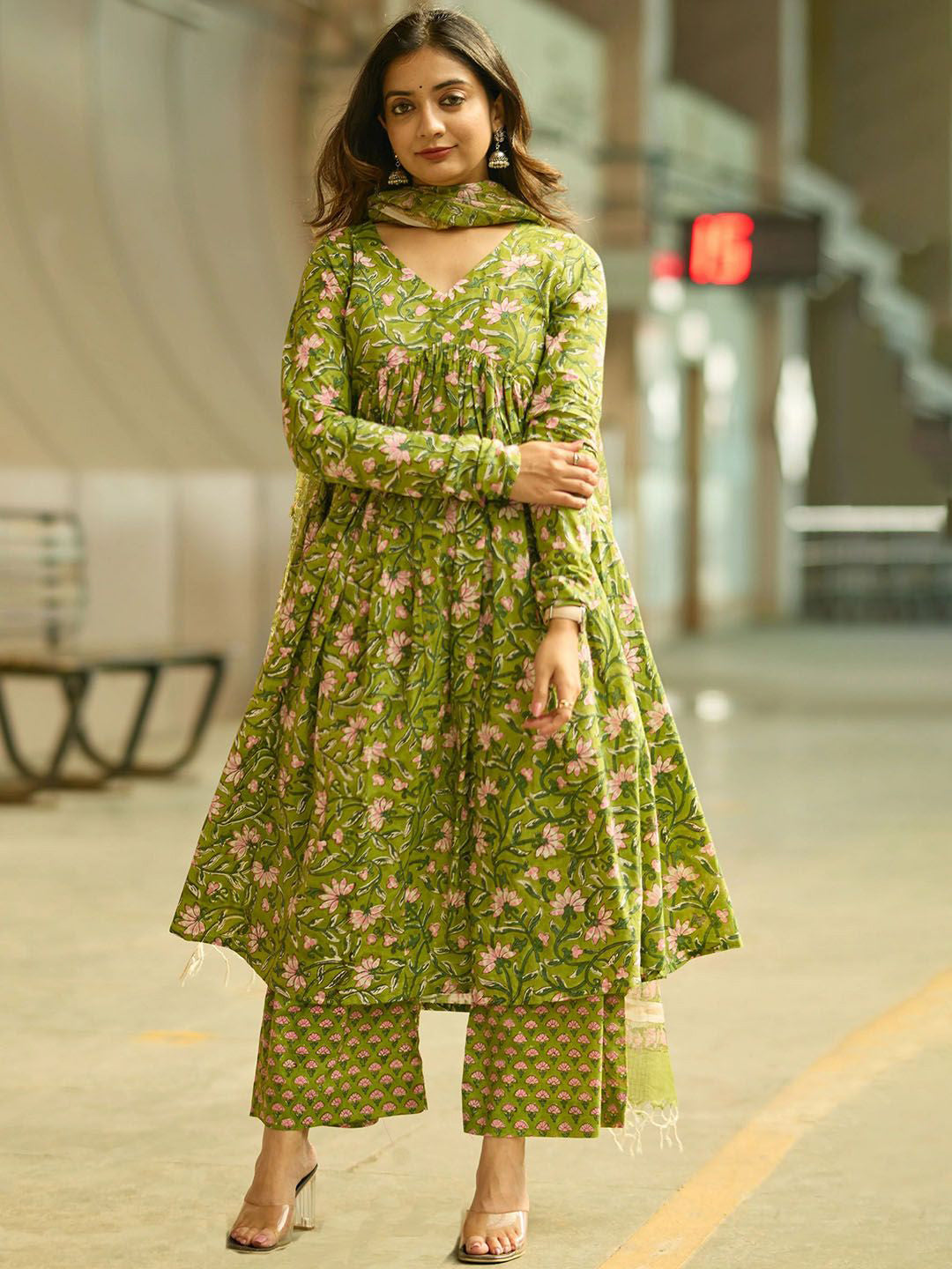 Dupatta Kurti Set